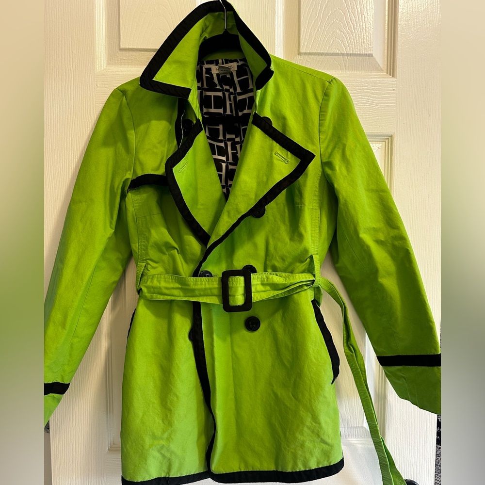 Harold’s Women’s Vintage Lime Green Jacket With Belt In Women’s Medium - Picture 4 of 14